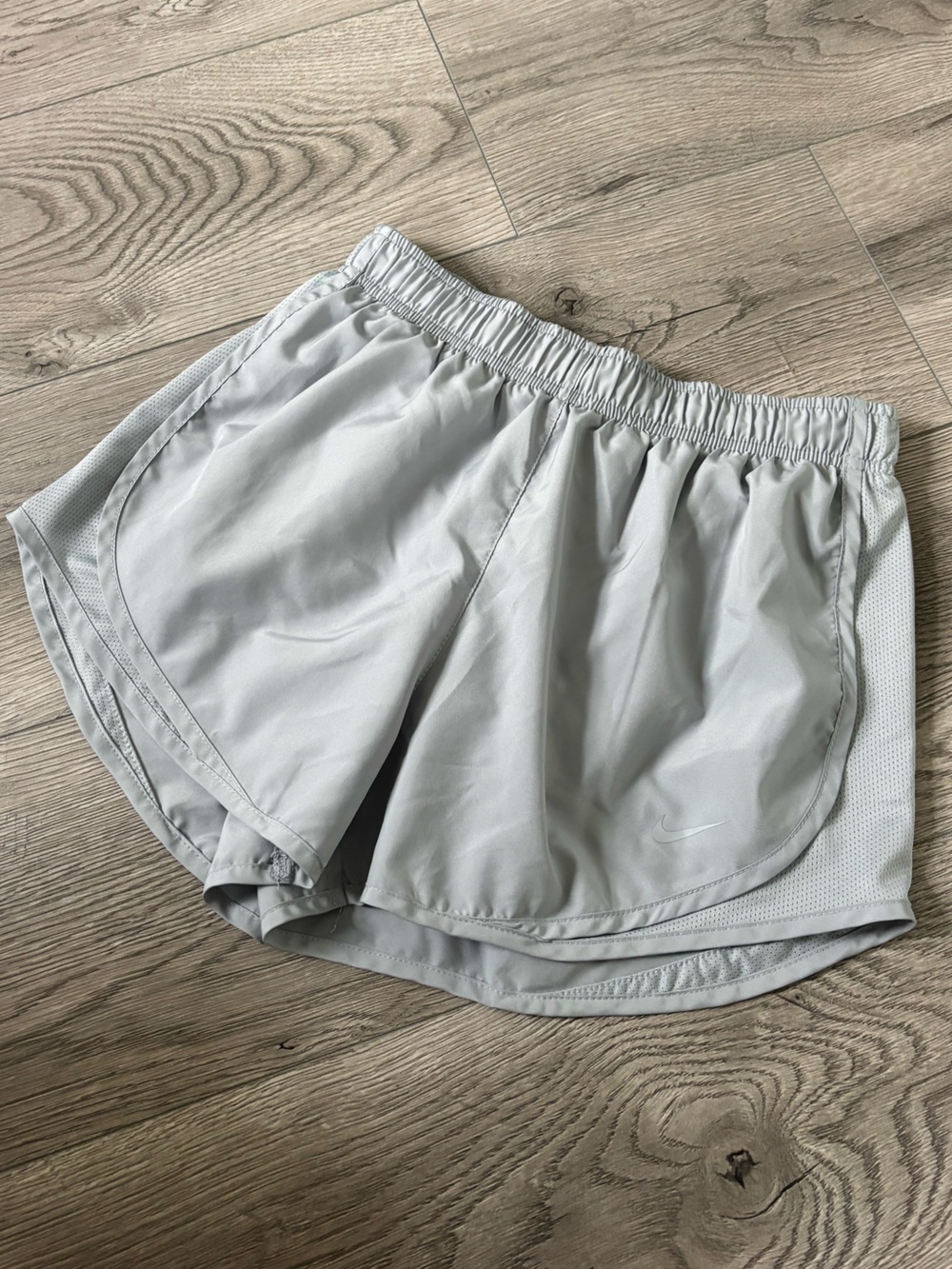 Nike Dri-FIT Athletic Light Grey Running Shorts - Women’s Size Small